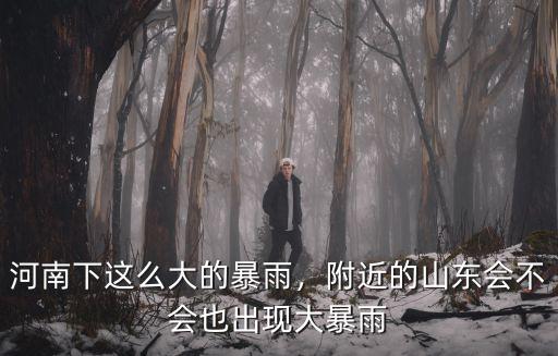 河南下這么大的暴雨，附近的山東會不會也出現大暴雨