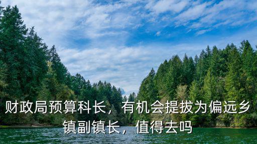 財政局預算科長，有機會提拔為偏遠鄉鎮副鎮長，值得去嗎