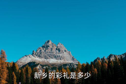新鄉的彩禮是多少