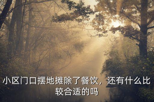 小區門口擺地攤除了餐飲，還有什么比較合適的嗎