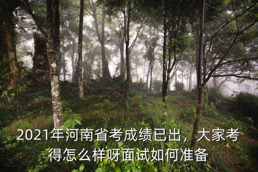 2021年河南省考成績已出，大家考得怎么樣呀面試如何準備