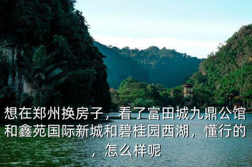 想在鄭州換房子，看了富田城九鼎公館和鑫苑國際新城和碧桂園西湖，懂行的，怎么樣呢