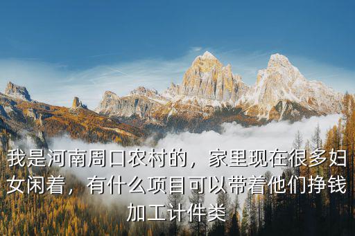 河南周口農村怎么接外包活,在河南周口的農村