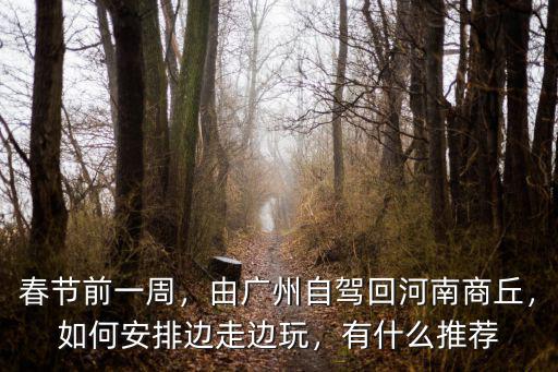 廣州回河南途徑哪里,由廣州自駕回河南商丘