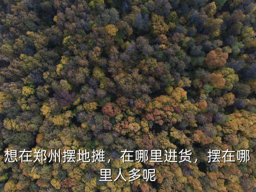 想在鄭州擺地攤，在哪里進貨，擺在哪里人多呢