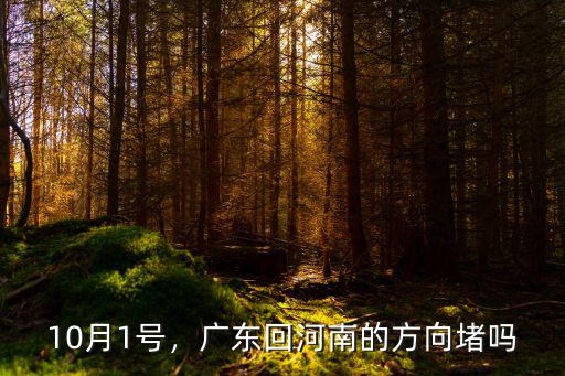 10月1號，廣東回河南的方向堵嗎