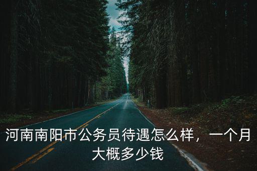 河南交警工資一個月多少錢一個月,河南南陽市公務員待遇怎么樣