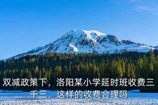 洛陽延時班怎么收費,洛陽某小學延時班收費三千三