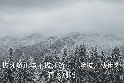 拔牙矯正與不拔牙矯正，除拔牙費用外有區別嗎
