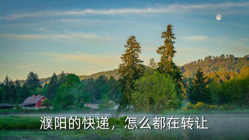 濮陽的快遞，怎么都在轉讓