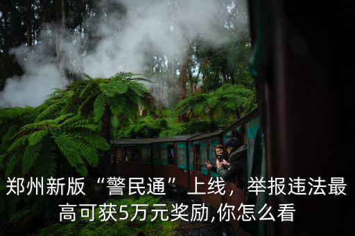 鄭州新版“警民通”上線，舉報違法最高可獲5萬元獎勵,你怎么看