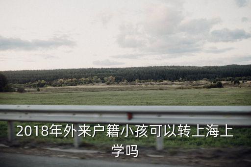 2018年外來戶籍小孩可以轉上海上學嗎