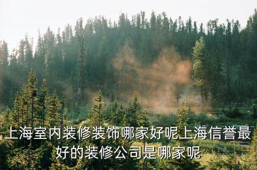 上海室內(nèi)裝修裝飾哪家好呢上海信譽最好的裝修公司是哪家呢