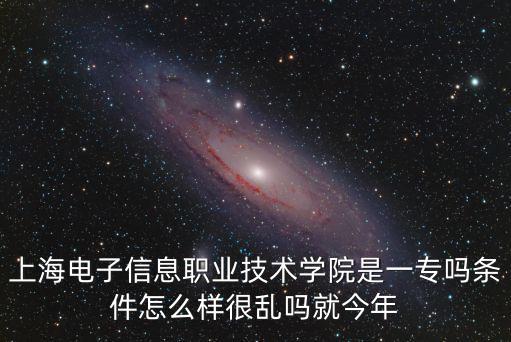 上海電子信息職業(yè)技術學院是一專嗎條件怎么樣很亂嗎就今年