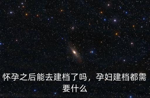 懷孕之后能去建檔了嗎，孕婦建檔都需要什么