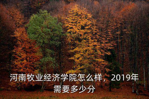河南牧業(yè)經濟學院怎么樣，2019年需要多少分