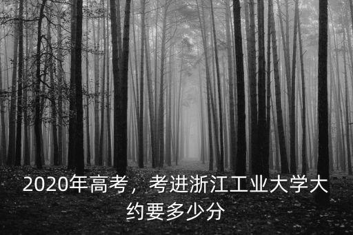 2020年高考，考進浙江工業大學大約要多少分