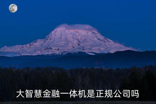 上海大智慧股份有限公司，大智慧金融一體機是正規公司嗎