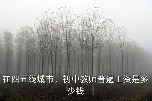 在四五線城市，初中教師普遍工資是多少錢