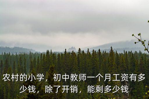 農村的小學，初中教師一個月工資有多少錢，除了開銷，能剩多少錢