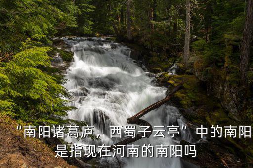 “南陽諸葛廬，西蜀子云亭”中的南陽是指現在河南的南陽嗎