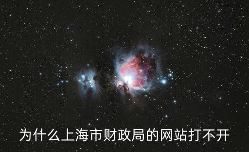 為什么上海市財政局的網站打不開