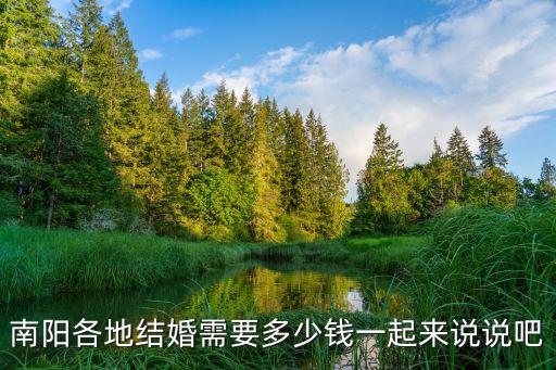 南陽各地結婚需要多少錢一起來說說吧