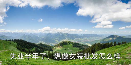 失業(yè)半年了，想做女裝批發(fā)怎么樣