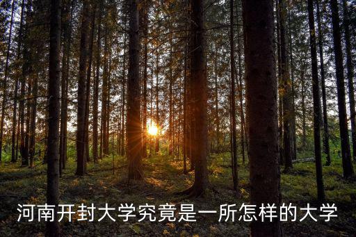 河南開封大學究竟是一所怎樣的大學