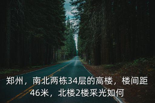 鄭州34層的房子層高是多少,南北兩棟34層的高樓