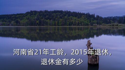 河南省21年工齡，2015年退休，退休金有多少