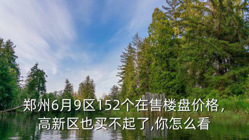 鄭州6月9區152個在售樓盤價格，高新區也買不起了,你怎么看