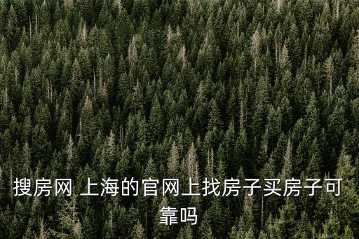 搜房網(wǎng) 上海的官網(wǎng)上找房子買房子可靠嗎