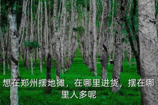 想在鄭州擺地攤，在哪里進貨，擺在哪里人多呢