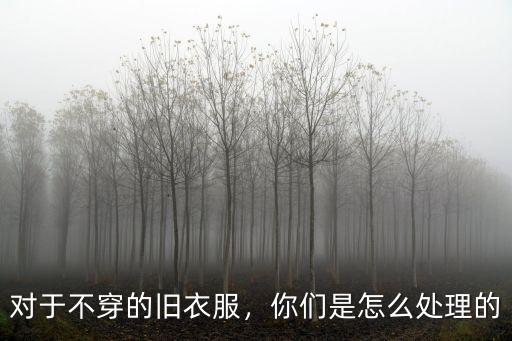 對于不穿的舊衣服，你們是怎么處理的