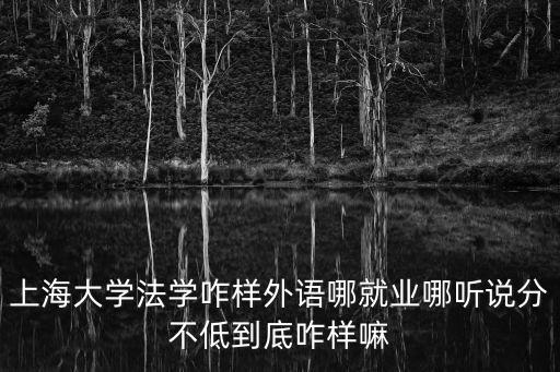上海大學法學咋樣外語哪就業哪聽說分不低到底咋樣嘛