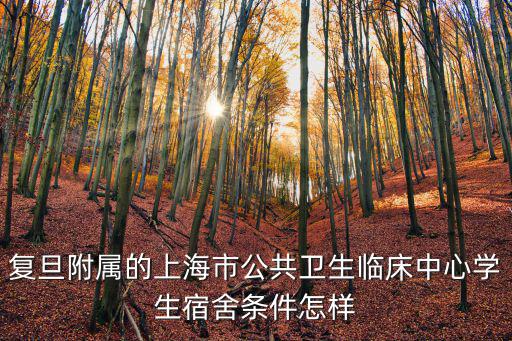 復旦附屬的上海市公共衛生臨床中心學生宿舍條件怎樣
