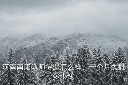 南陽(yáng)臥龍區(qū)小學(xué)老師工資多少,一個(gè)月大概多少錢