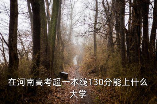 在河南高考超一本線130分能上什么大學(xué)