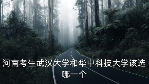 河南考生武漢大學和華中科技大學該選哪一個
