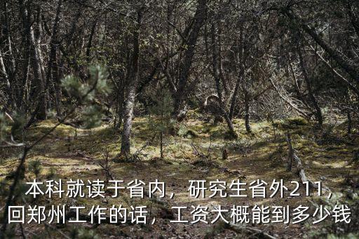 本科就讀于省內(nèi)，研究生省外211，回鄭州工作的話，工資大概能到多少錢