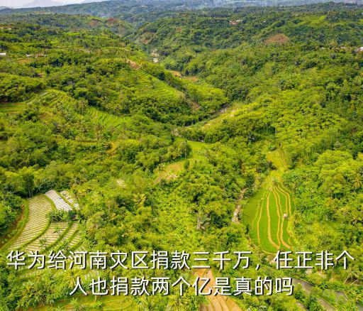 華為給河南災區捐款三千萬，任正非個人也捐款兩個億是真的嗎