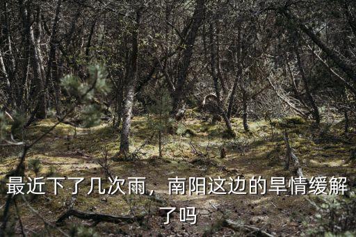最近下了幾次雨，南陽這邊的旱情緩解了嗎