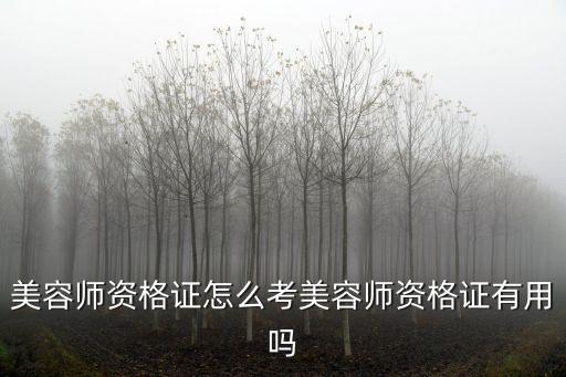 美容師資格證怎么考美容師資格證有用嗎