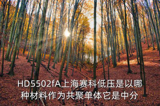HD5502fA上海賽科低壓是以哪種材料作為共聚單體它是中分