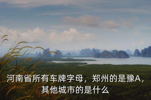 河南個市車牌字母怎么拍的,河南省所有車牌字母
