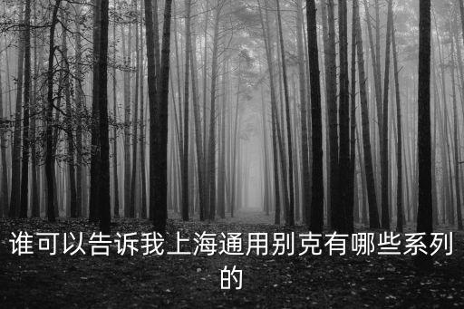 誰可以告訴我上海通用別克有哪些系列的