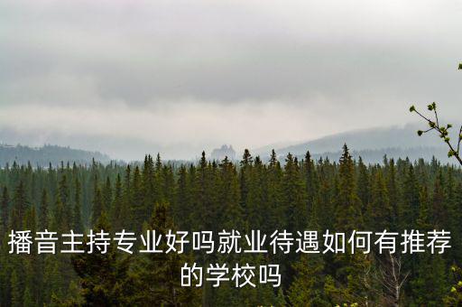 開封播音主持專業怎么樣,現在學播音主持專業怎么樣