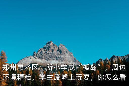 鄭州惠濟區開元路小學有多少學生,鄭州惠濟區一所小學成孤島