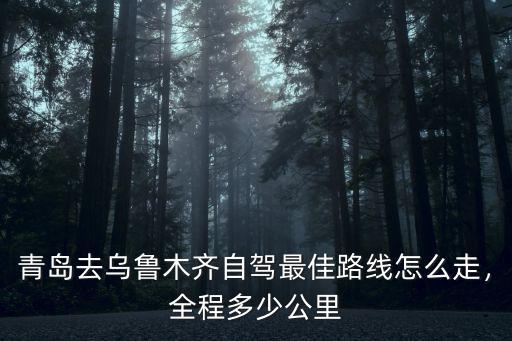 青島去烏魯木齊自駕最佳路線怎么走，全程多少公里